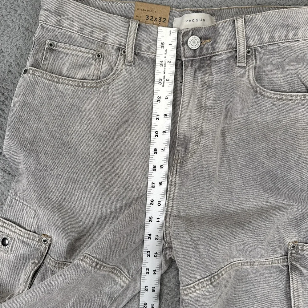 Pacsun Dylan Baggy Jeans‎ Mens 32x32 Gray Cargo NEW NWT